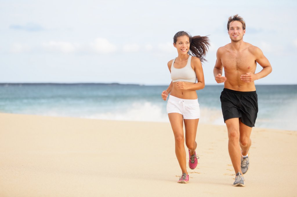 Fitness på stranden